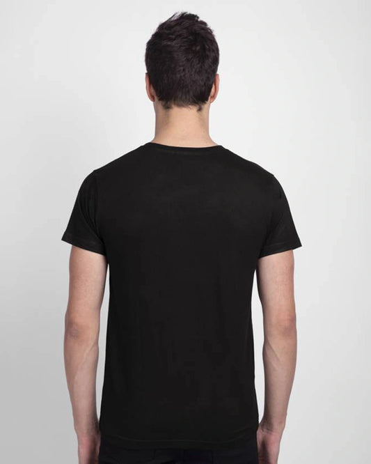 Men's Black Lost Mountains Graphic Printed T-shirt